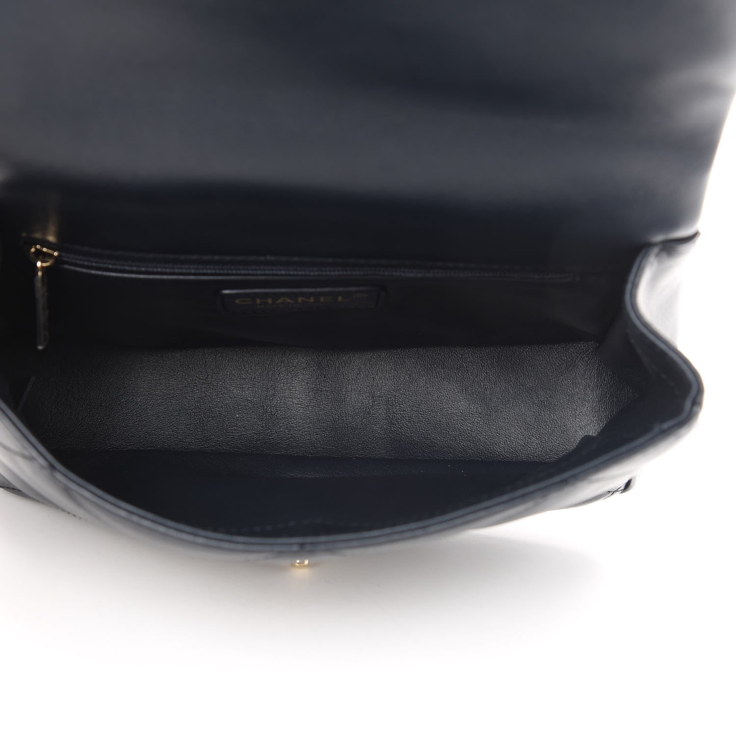 Chanel Lambskin Quilted Small Easy Carry Flap Navy 5 of 11