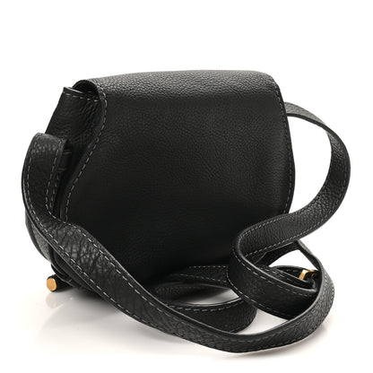 Chloe Grained Calfskin Small Marcie Saddle Bag Black 3 of 9