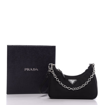 Prada Tessuto Nylon Mini Re-Edition 2000 Shoulder Bag Black 3 of 9