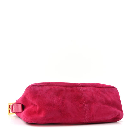 Fendi Suede Baguette Flap Fuchsia 4 of 9