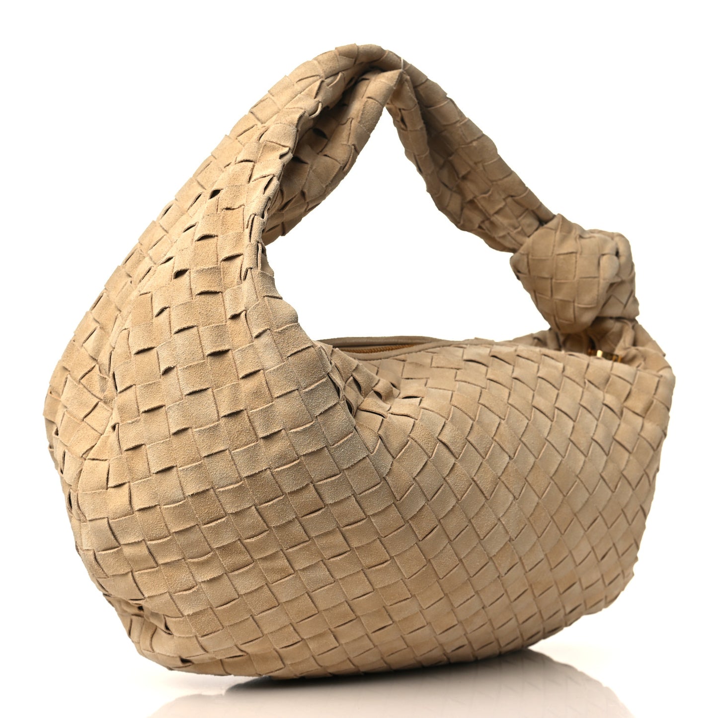 Suede Intrecciato Small Jodie Sand