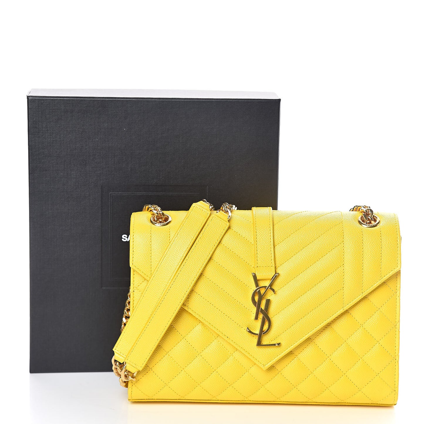 Grain De Poudre Textured Mixed Matelasse Triquilt Medium Monogram Satchel Mimosa