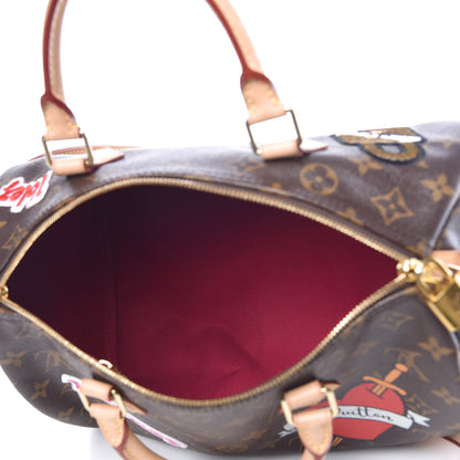 Louis Vuitton Monogram Patches Speedy Bandouliere 30 6 of 13