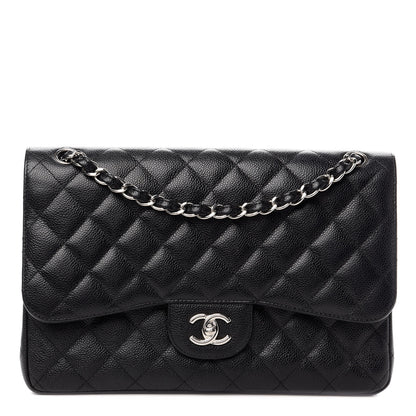 Chanel Caviar Quilted Jumbo Double Flap Black 1 of 9