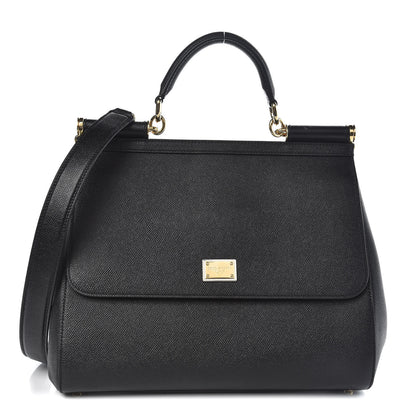 Dolce & Gabbana Dauphine Large Miss Sicily Satchel Black 1 of 12