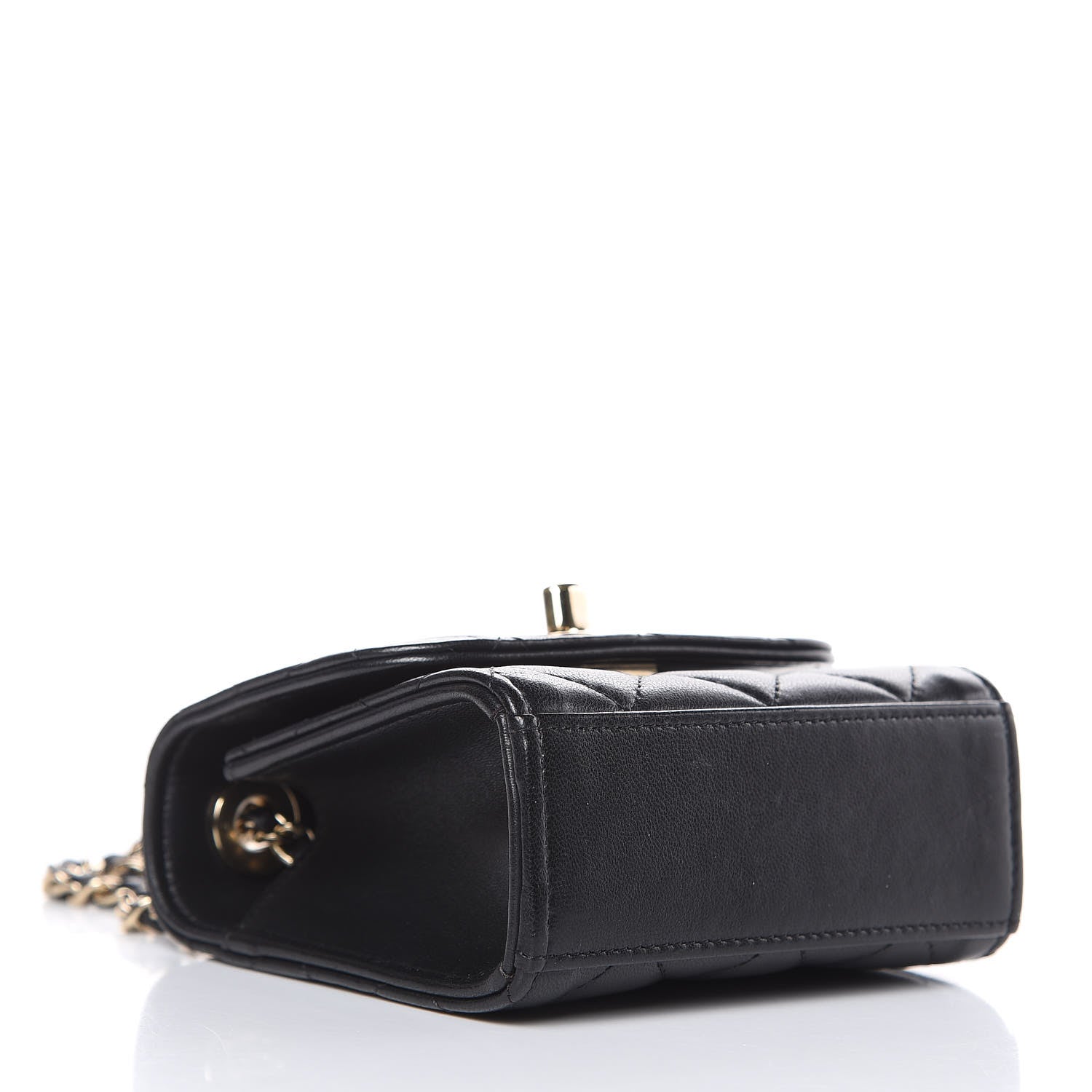 Chanel Lambskin Quilted Mini Trendy CC Chain Wallet Black 5 of 16