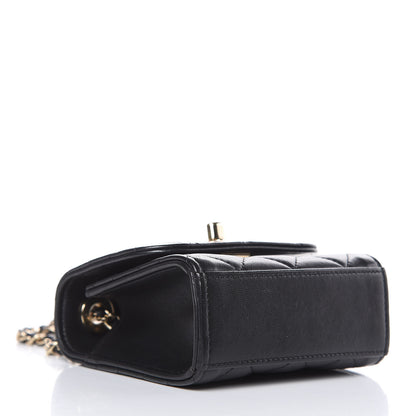 Chanel Lambskin Quilted Mini Trendy CC Chain Wallet Black 5 of 16