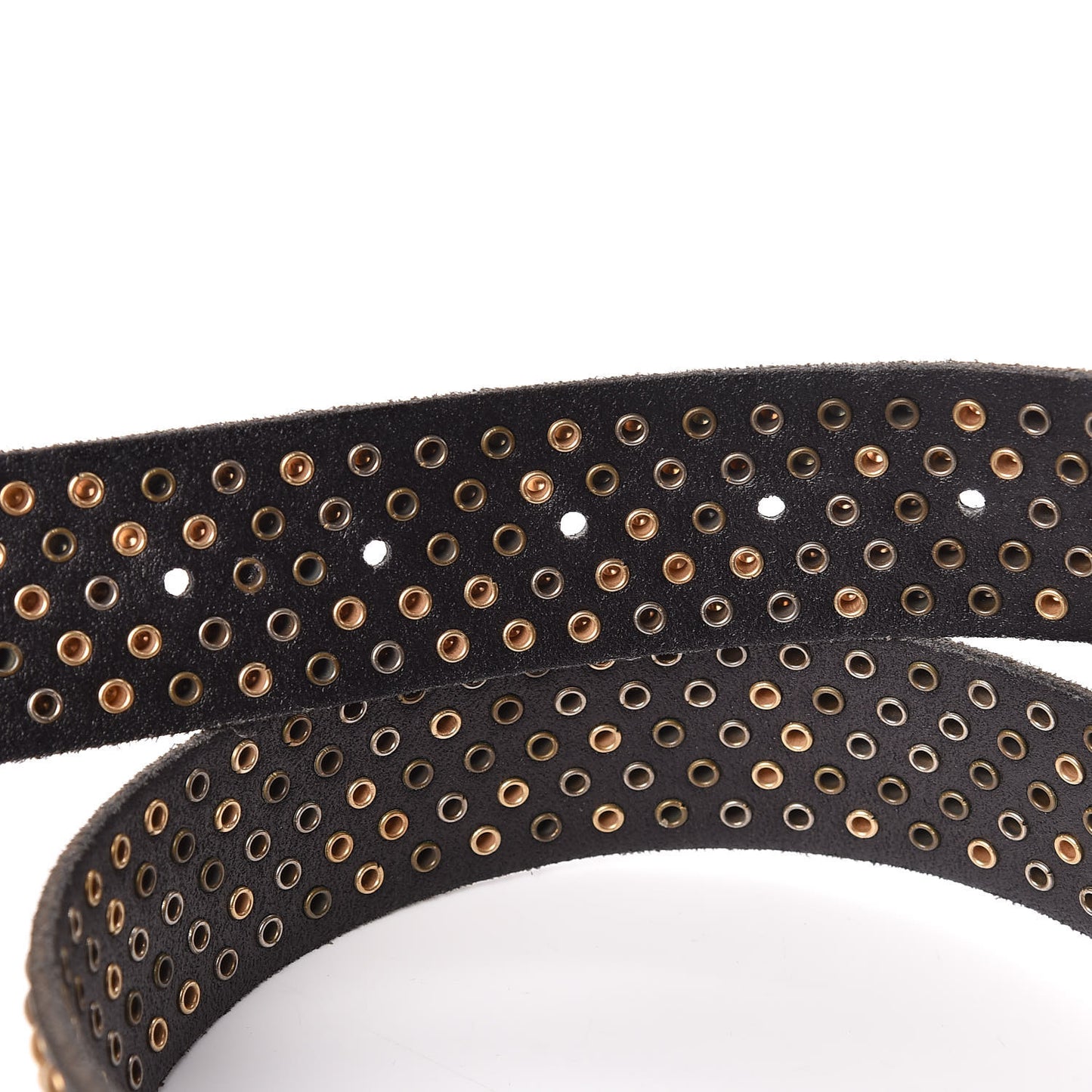 Calfskin Studded Feline Belt 90 36 Black