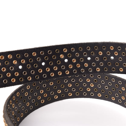 Gucci Calfskin Studded Feline Belt 90 36 Black 6 of 6
