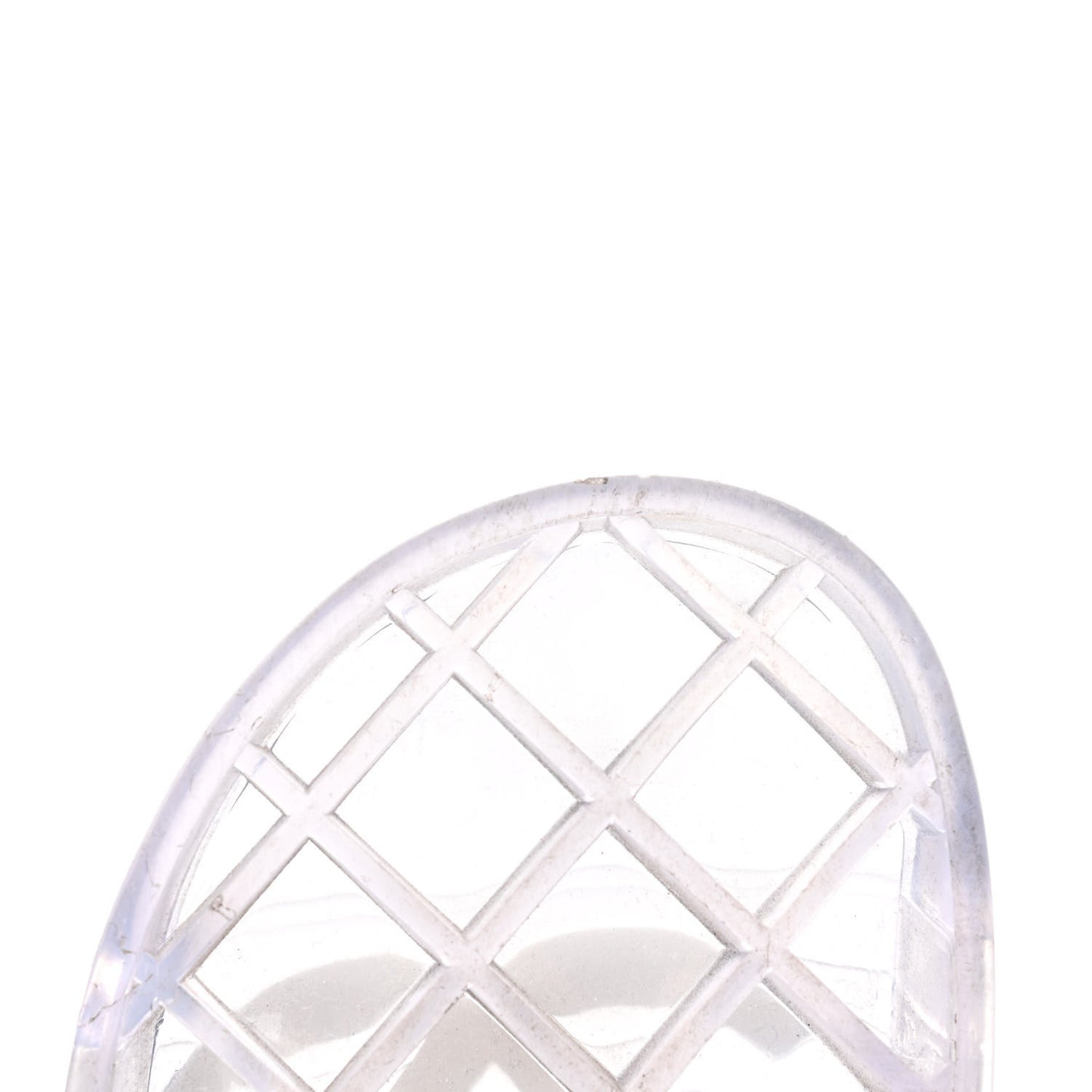 PVC Transparent CC Flat Slide Sandals 41 White