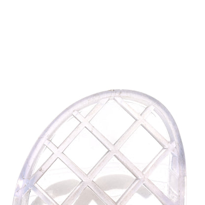 Chanel PVC Transparent CC Flat Slide Sandals 41 White 9 of 10