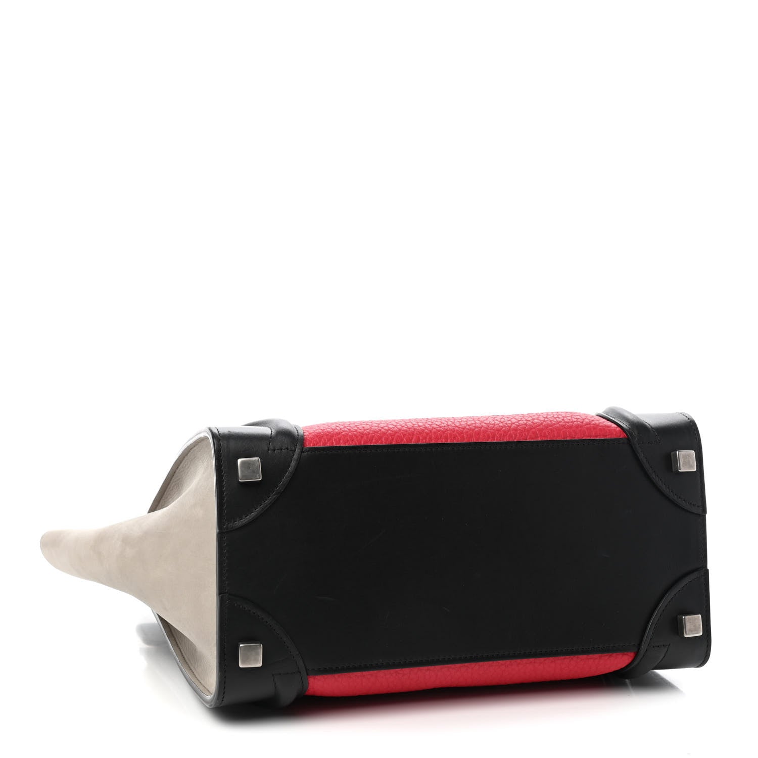 Celine Smooth Drummed Calfskin Micro Tri-Color Luggage Dark Pink 4 of 8