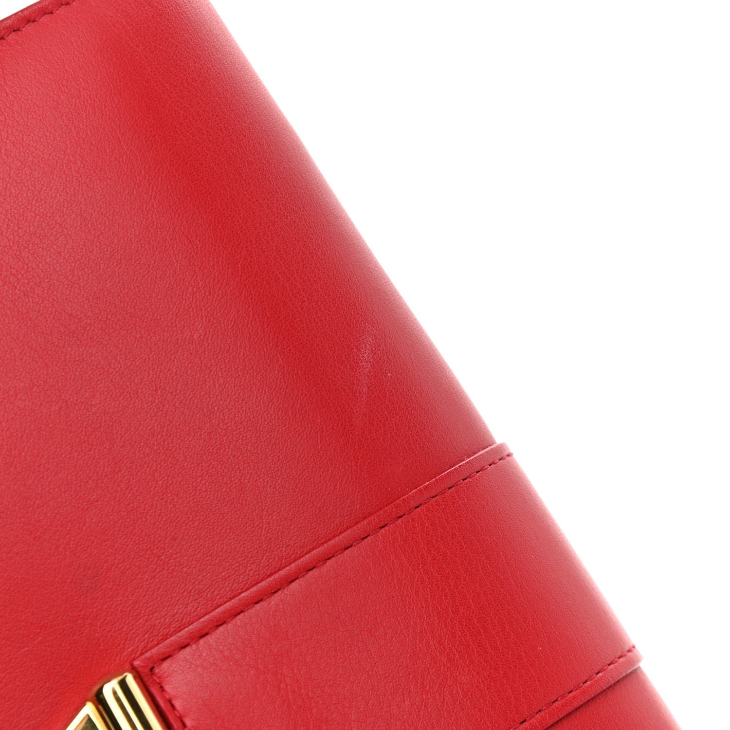 Saint Laurent Calfskin Classic Y Ligne Chain Wallet Vermillion 13 of 13