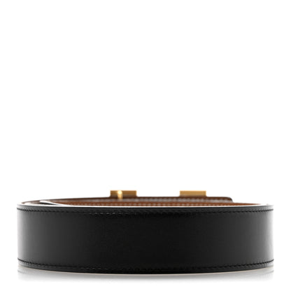 Hermes Box Togo 32mm Constance H Belt 90 36 Black Gold 2 of 7