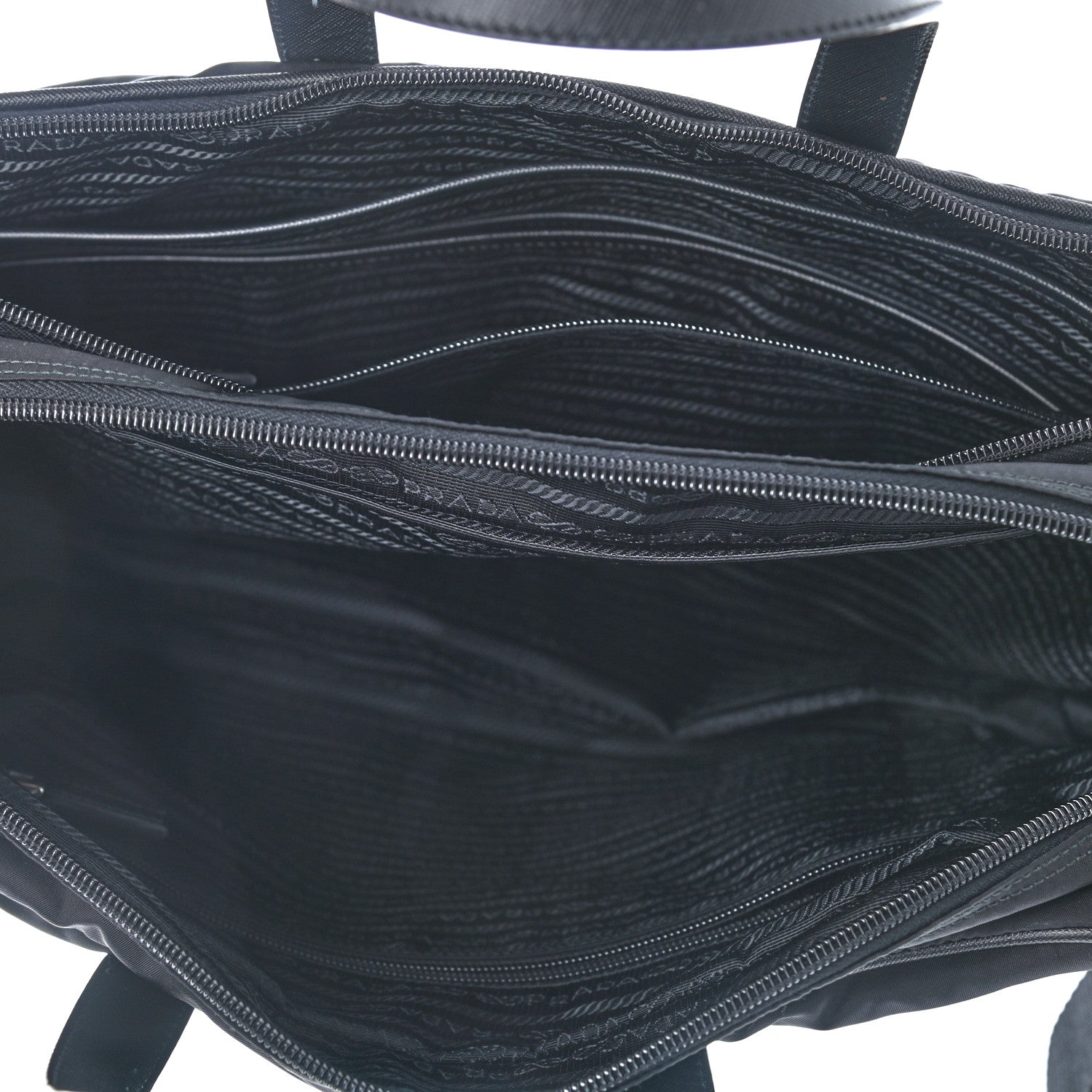 Prada Tessuto Nylon Saffiano Briefcase Black 4 of 7