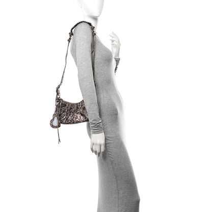 Balenciaga Metallic Agneau Arena Leopard Le Cagole Shoulder Bag XS Brown 2 of 12