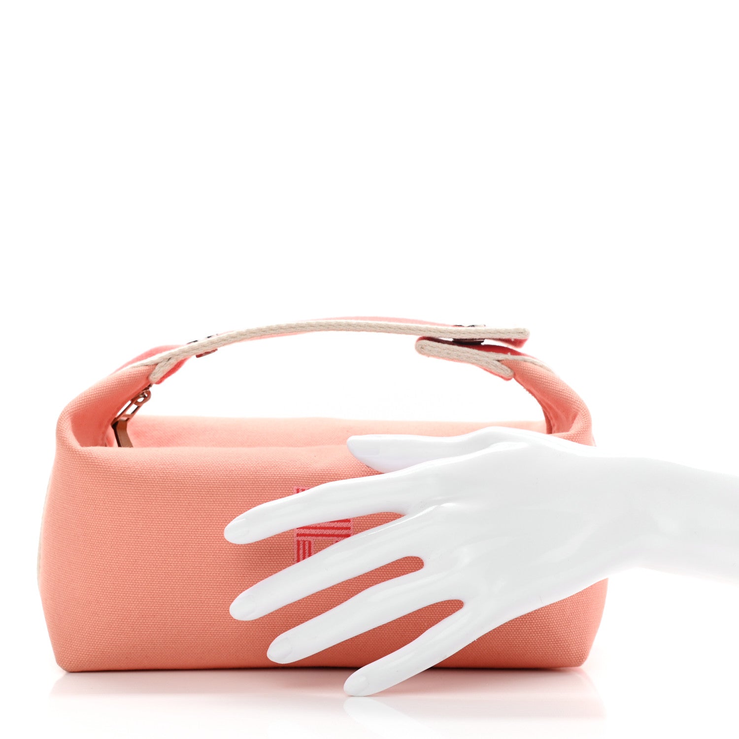 Hermes Canvas Small Bride-A-Brac Pouch Goyave 2 of 6