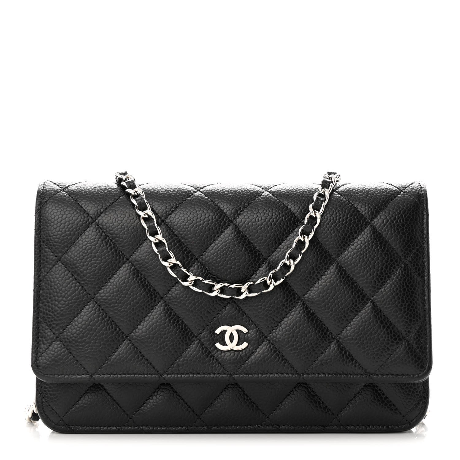Chanel Caviar Quilted Wallet on Chain WOC Black 1 of 12