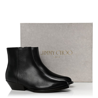 Jimmy Choo Calfskin Jun Ankle Boots 37 Black 8 of 8