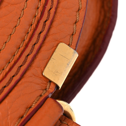 Chloe Grained Calfskin Small Marcie Saddle Bag Wood Rose 14 of 15