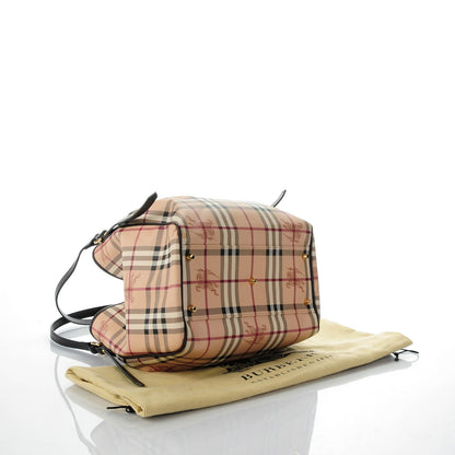 Burberry Haymarket Check Small Canterbury Tote Chocolate 4 of 7