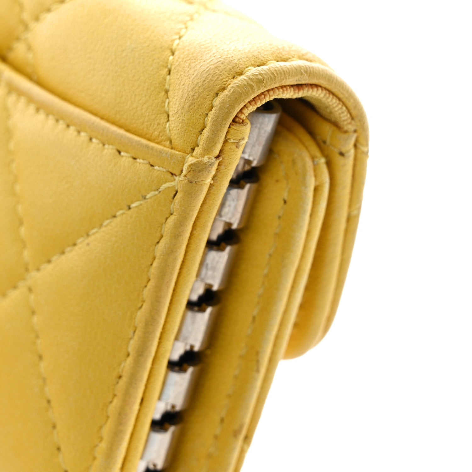 Chanel Lambskin Quilted 6 Key Holder Yellow 13 of 16