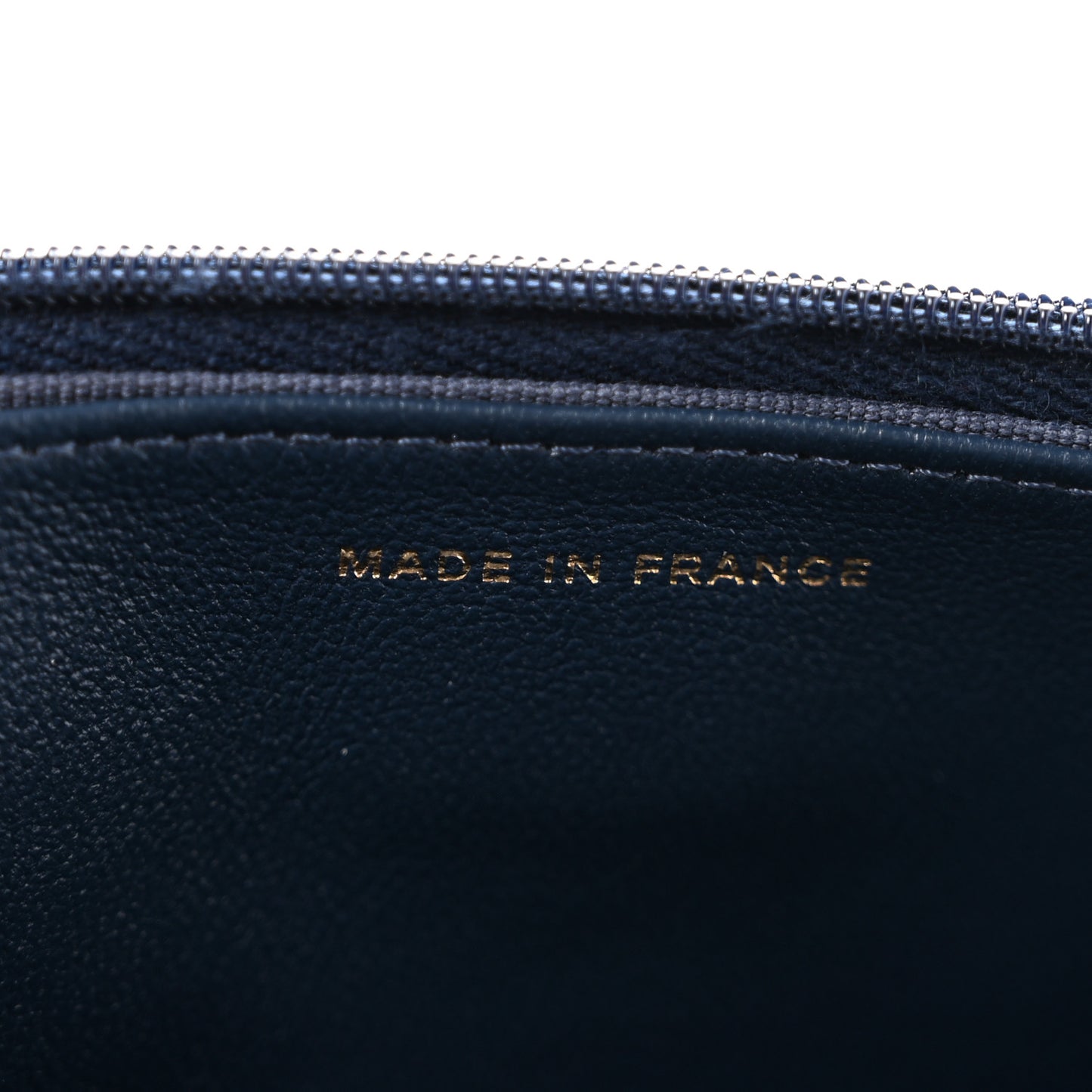 Lambskin Quilted Hold The Line Wallet On Chain WOC Dark Blue