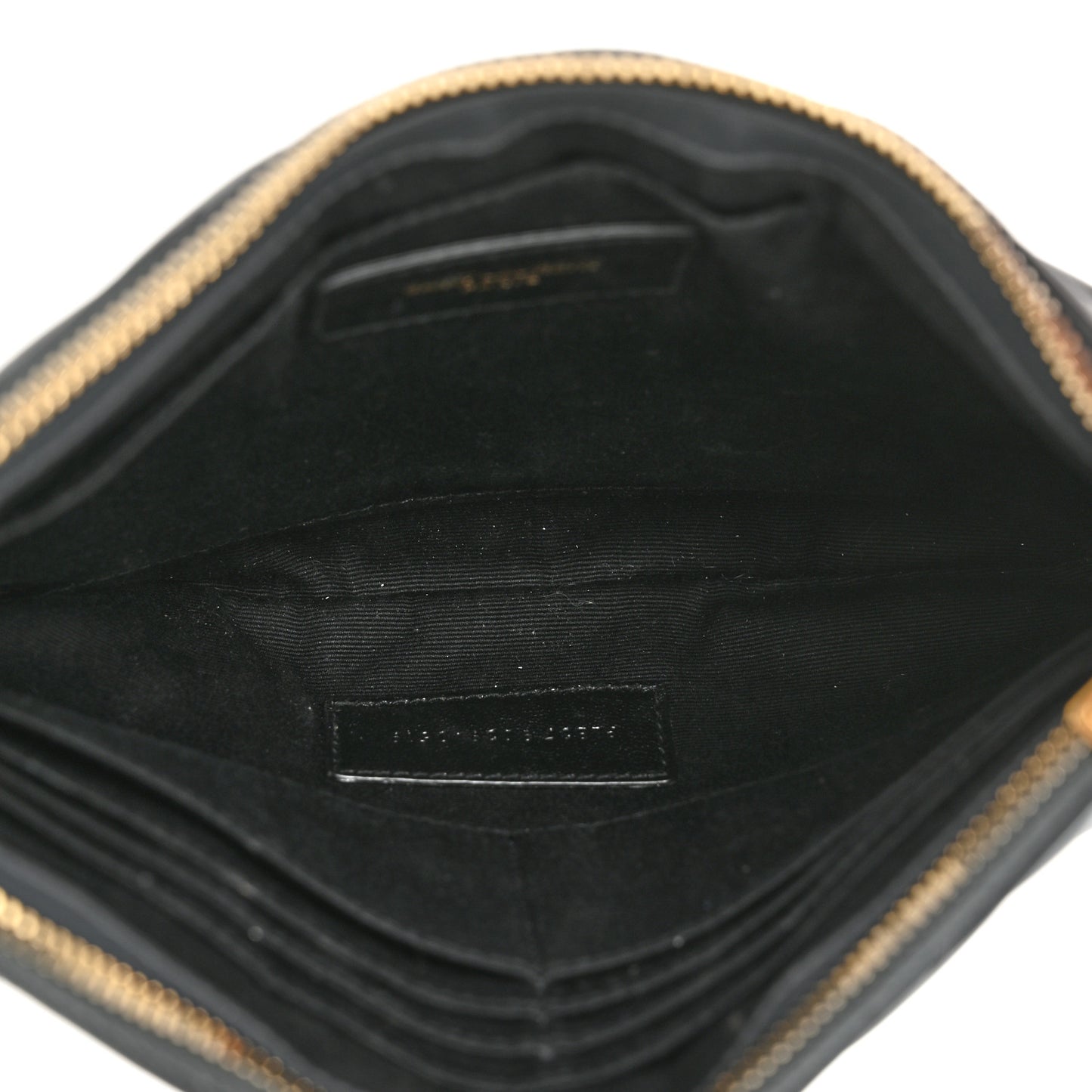 Calfskin Matelasse Chevron Monogram A5 Wristlet Dark Smog