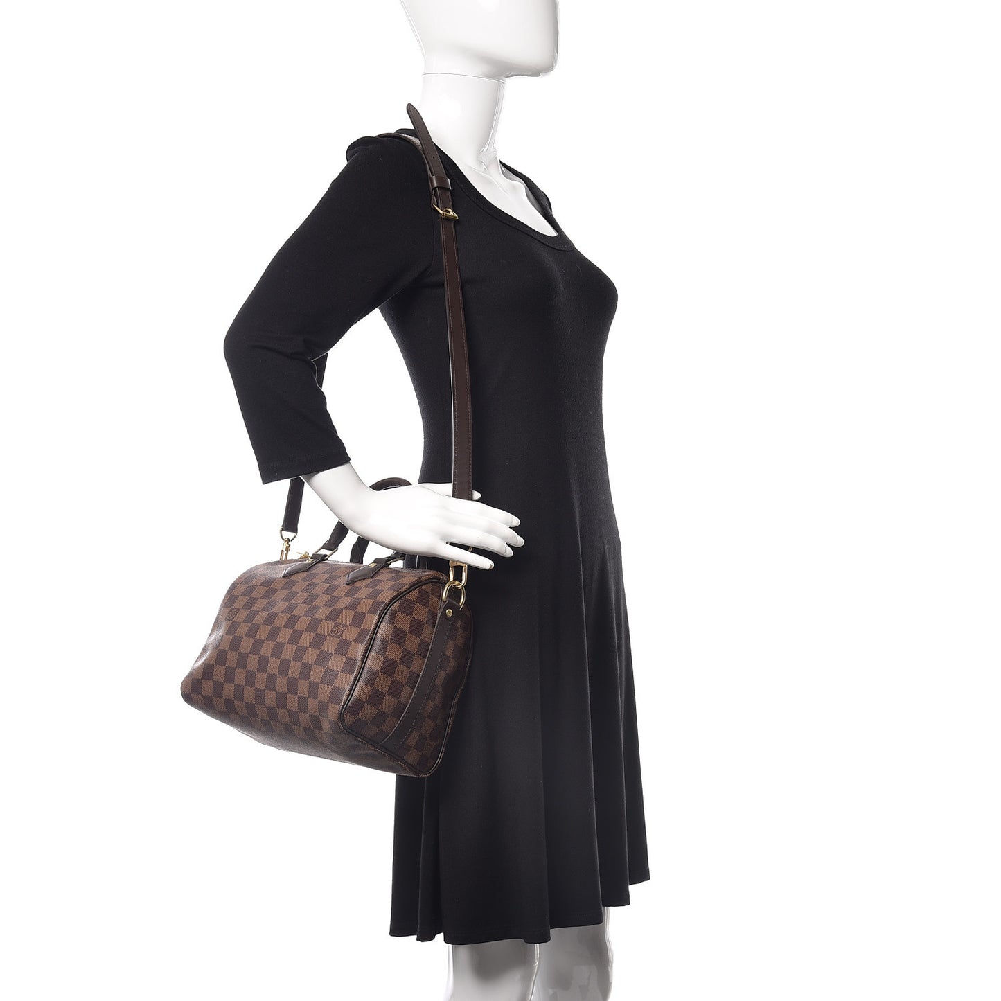 Damier Ebene Speedy Bandouliere 25