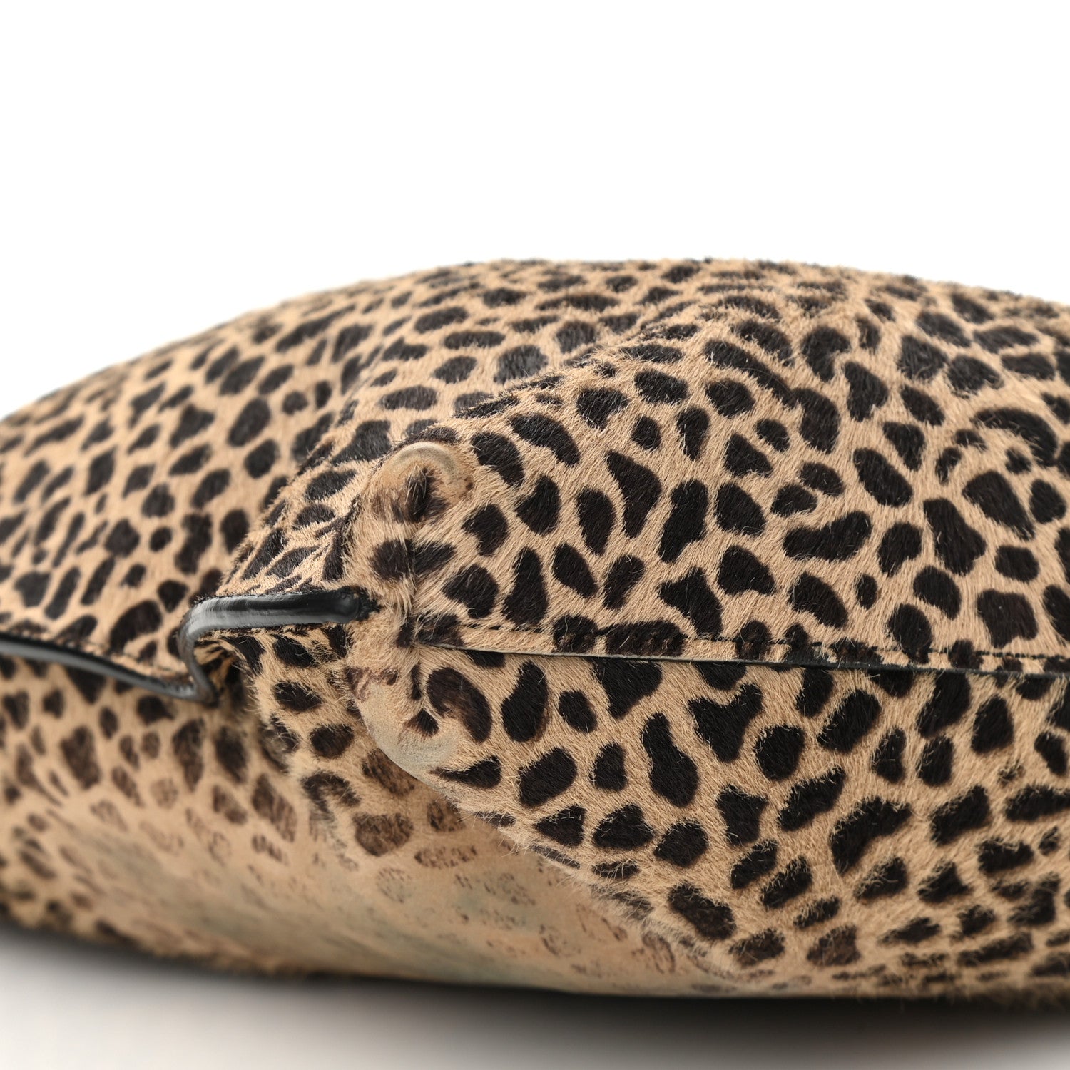 Saint Laurent Pony Effect Calfskin Giraffe Print Small Suzanne Hobo Natural 9 of 11