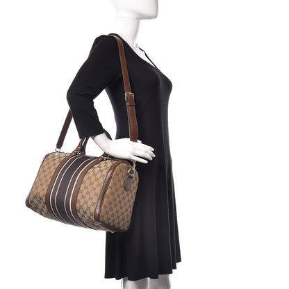 Gucci Monogram Web Medium Boston Dark Brown 2 of 13