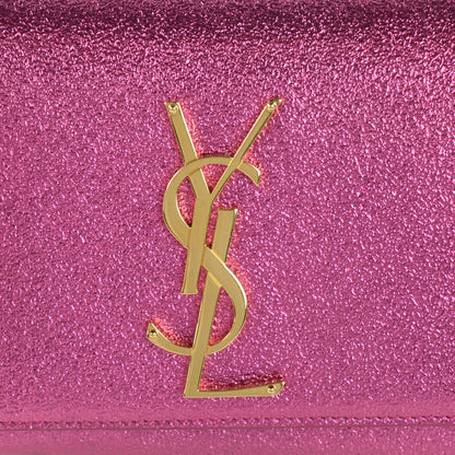 Saint Laurent Metallic Calfskin Small Classic Monogram Satchel Fuchsia 6 of 11