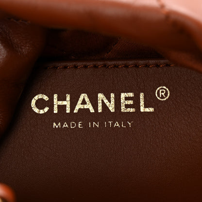 Chanel Shiny Calfskin Quilted Mini Chanel 22 Light Brown 6 of 10