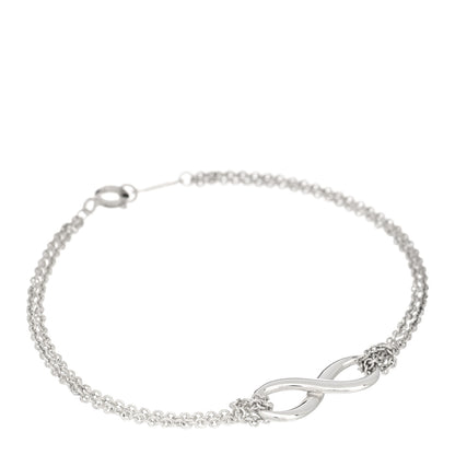 Tiffany Sterling Silver Infinity Double Chain Bracelet 1 of 3