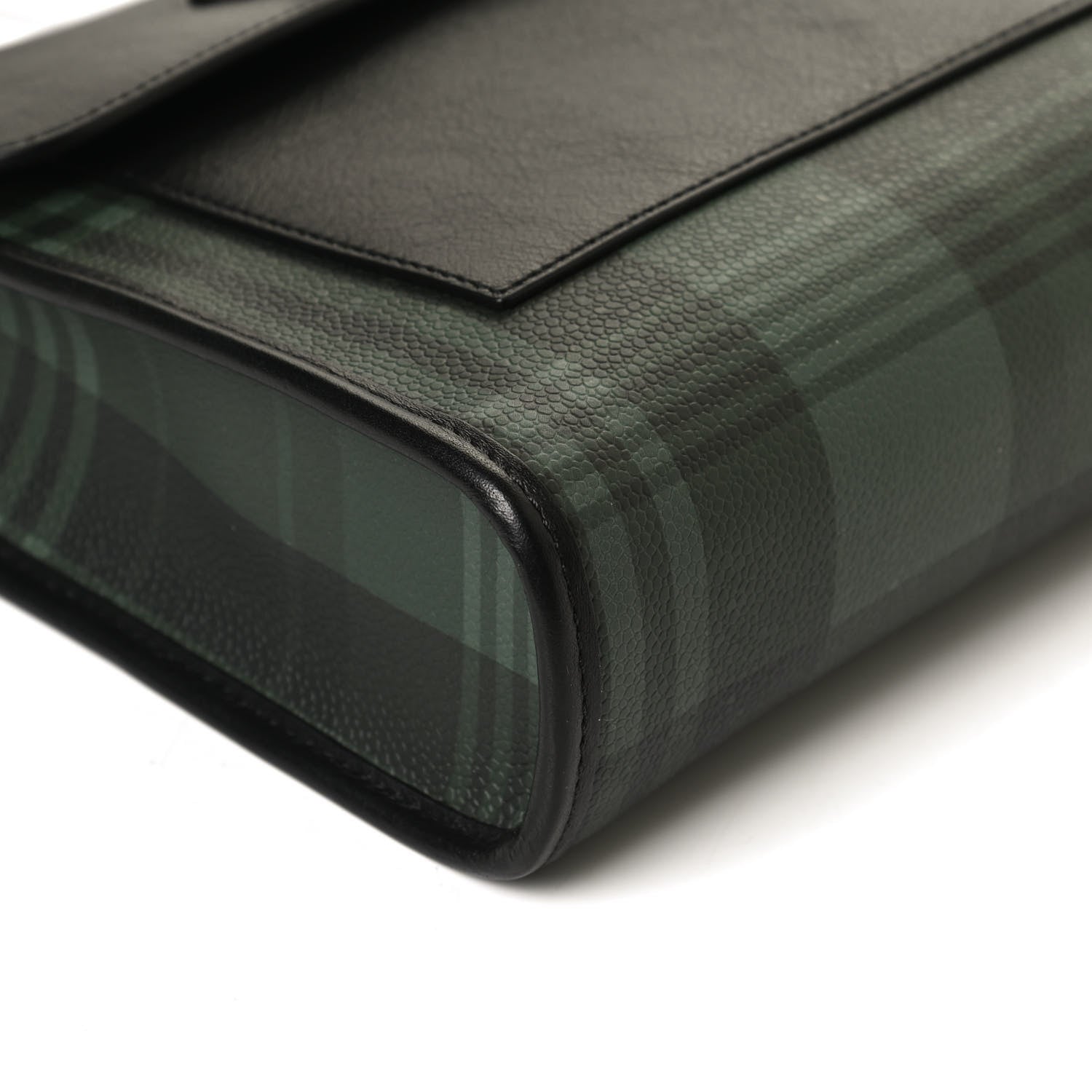 Mulberry Printed Eco Scotchgrain Calfskin Tartan Antony Messenger Crossbody Black Green 11 of 11