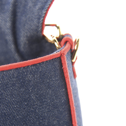 Fendi Denim Large Baguette Blue Rosso 11 of 11