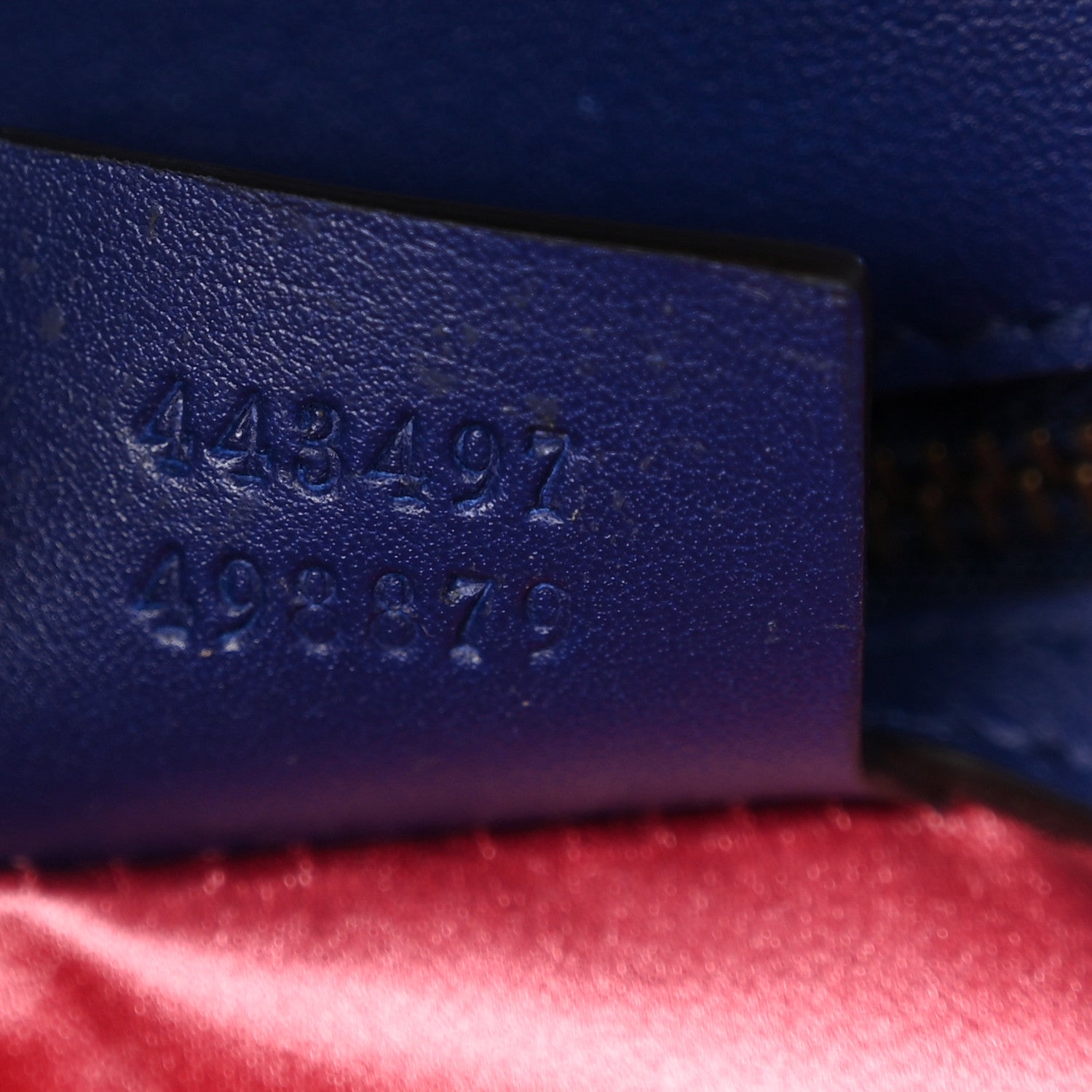 Gucci Velvet Matelasse Deer Embroidered Small GG Marmont Shoulder Bag Cobalt 7 of 10