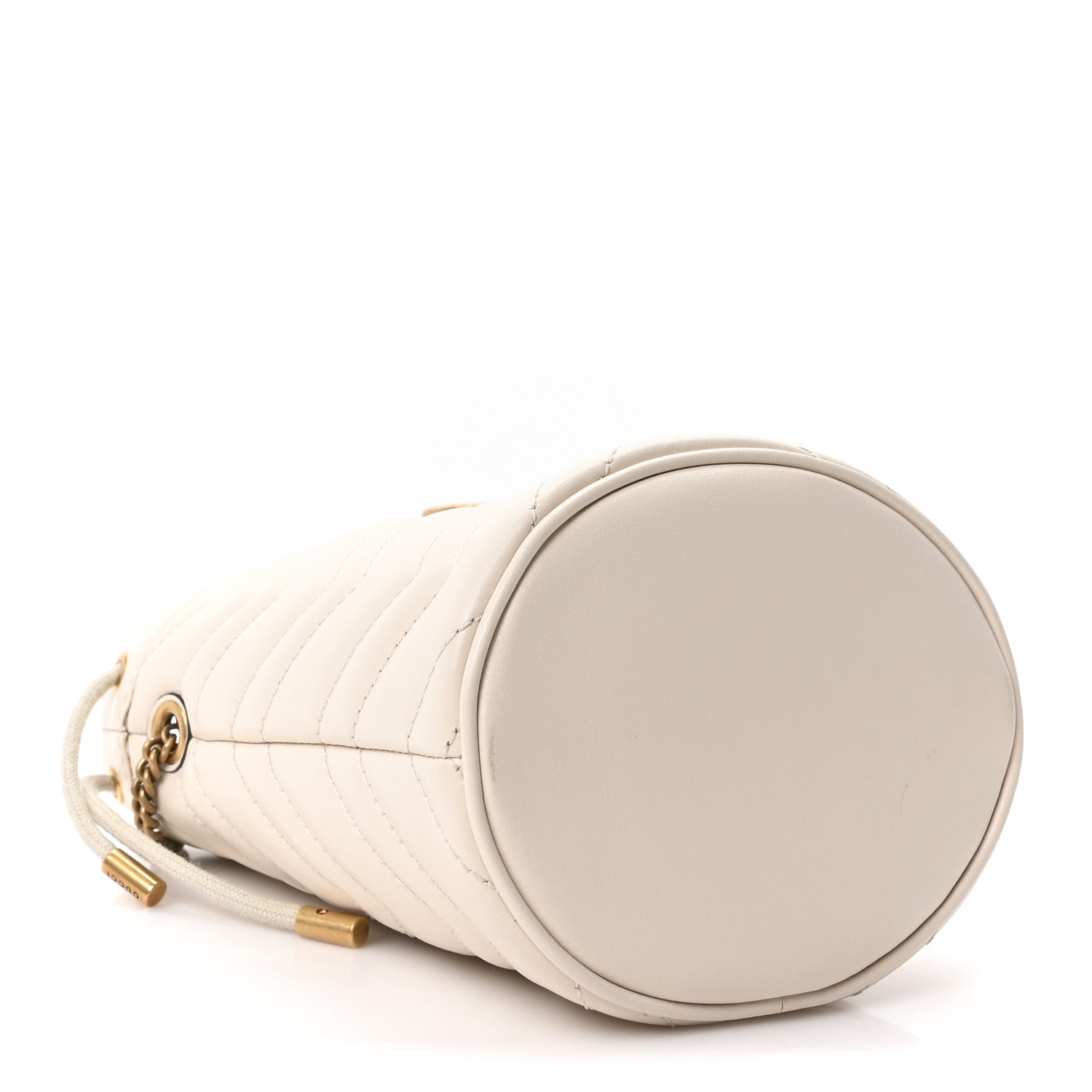 Gucci Calfskin Matelasse Mini GG Marmont 2.0 Bucket Bag White 4 of 10