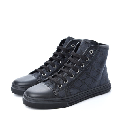 Gucci Monogram High Top Sneakers 36 Black 3 of 11