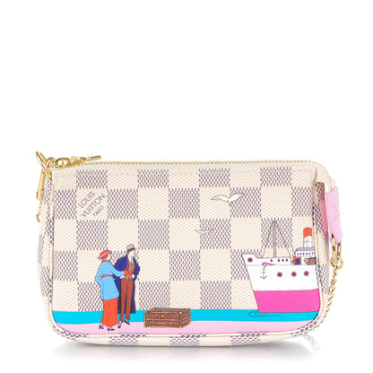 Louis Vuitton Damier Azur 2016 Christmas Animation Mini Pochette Accessories 1 of 7