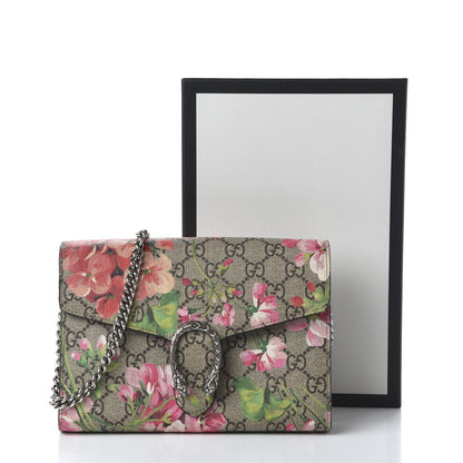 Gucci GG Supreme Monogram Blooms Mini Dionysus Chain Wallet Beige Multicolor Dry Rose 10 of 10