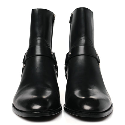 Saint Laurent Calfskin Mens Wyatt Marrakesh Harness Ankle Boots 43 Black 3 of 10