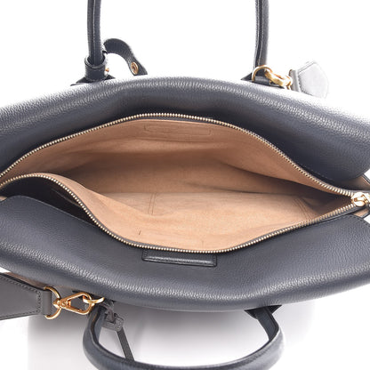 MCM Grained Calfskin Medium Milla Tote Phantom Grey 8 of 13