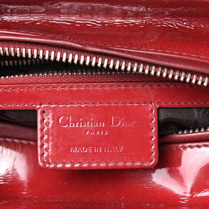 Christian Dior Patent Cannage Medium Lady Dior Red 5 of 11