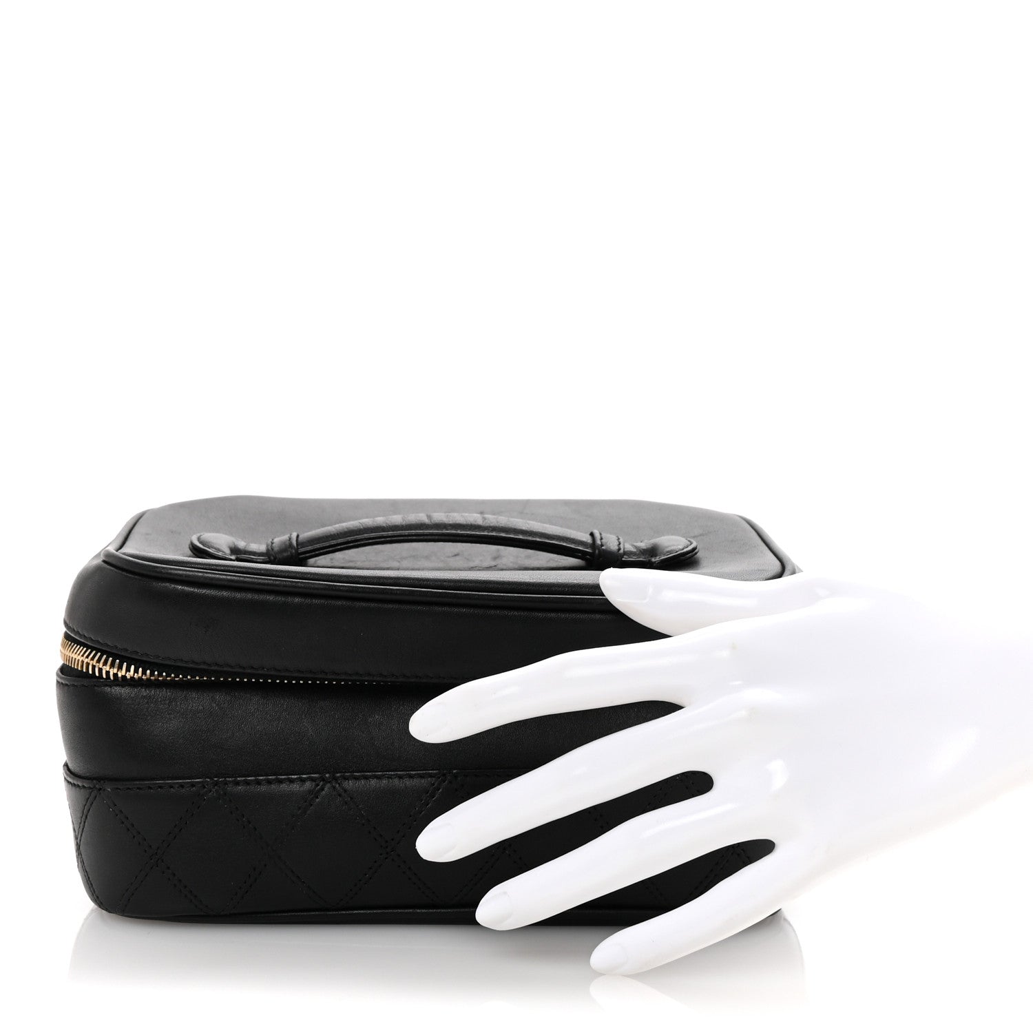 Chanel Lambskin Vanity Cosmetic Case Black 2 of 10