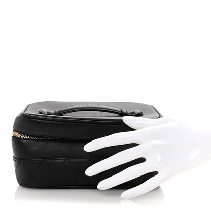Chanel Lambskin Vanity Cosmetic Case Black 2 of 10
