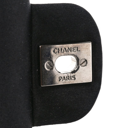 Chanel Lambskin Quilted Colorblock Jumbo Double Flap Black White Red 7 of 11