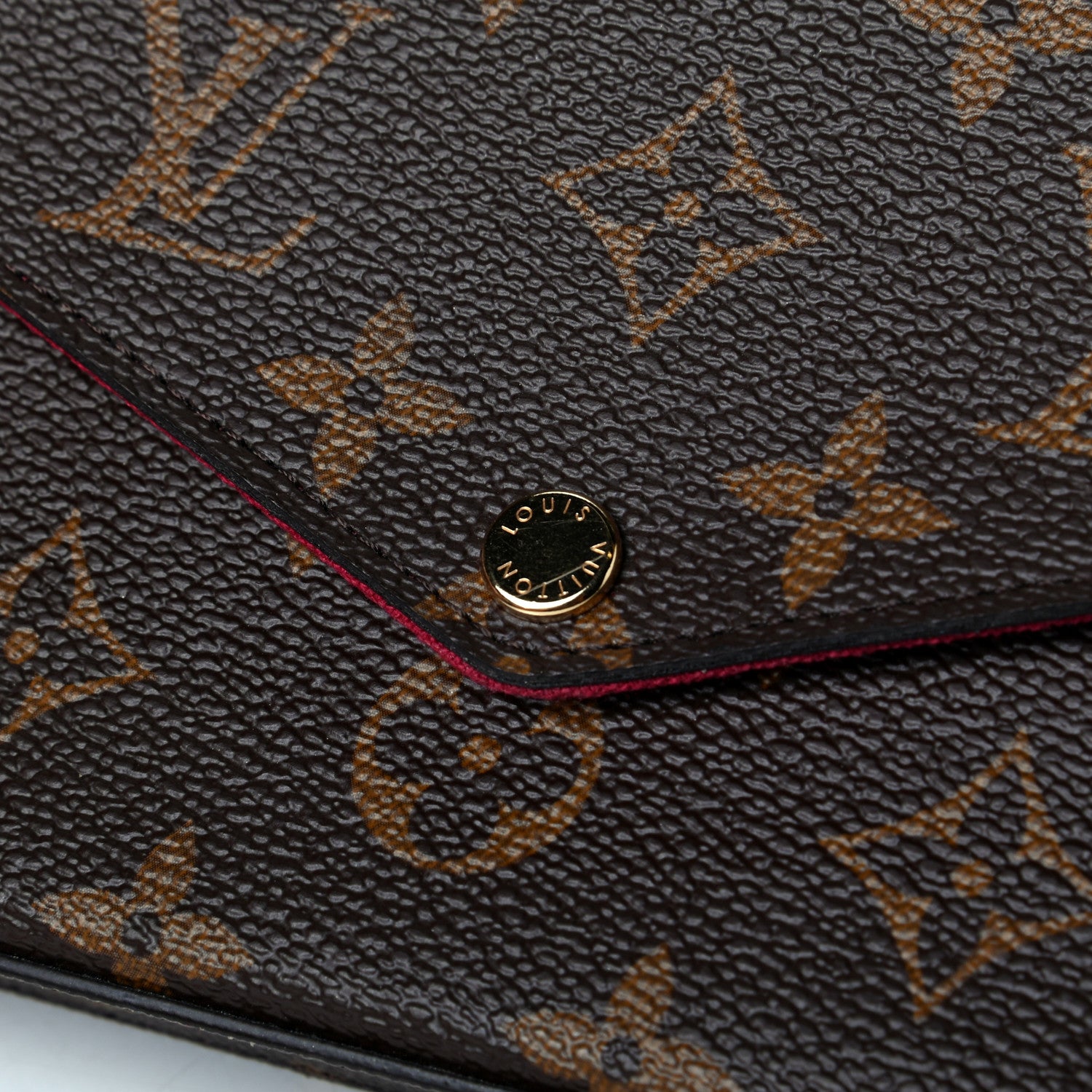 Louis Vuitton Monogram Pochette Felicie Chain Wallet Fuchsia 7 of 7