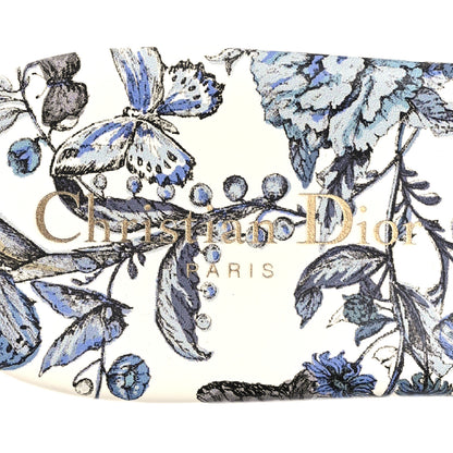 Christian Dior Canvas Embroidered Butterfly Dway Mules Slide Sandals 40 White Blue 7 of 9