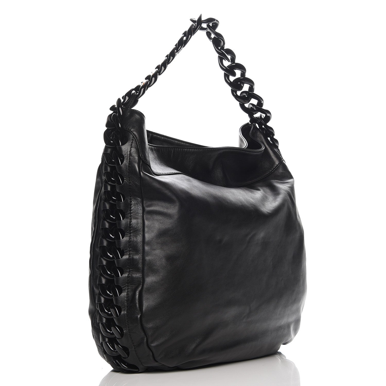 Chanel Calfskin Modern Chain Rhodoid Hobo Black 3 of 7